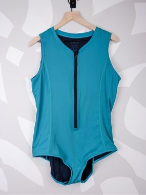 TOMBOYX Ribbed Teal Bathing Suit | 3X
